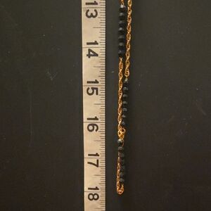 Gold and Black Beaded Necklace